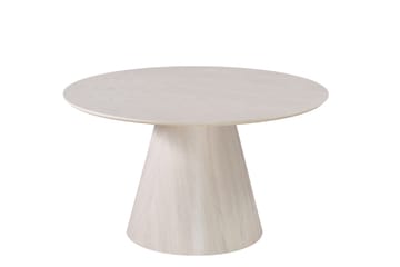 Siena Matbord Runt 130cm Whitewash - Møbler - Bord - Spisebord & kjøkkenbord