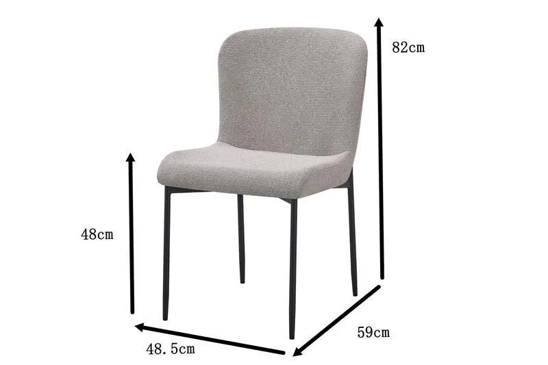 Siena Rund Spisegruppe 130 cm – Spisebord med 6 Elsie Spisestoler i Tre med Valnøttutseende - Brun|Lysegrå - Møbler - Bord - Spisegruppe