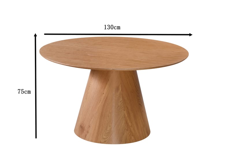 Siena Rundt Spisebord 130 cm Finer - Eik - Møbler - Bord - Spisebord & kjøkkenbord