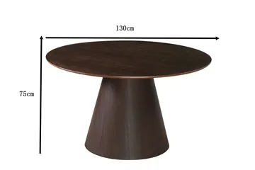 Siena Rundt Spisebord 130 cm Finer - Mørkebrun Røkt eik - Møbler - Bord - Spisebord & kjøkkenbord