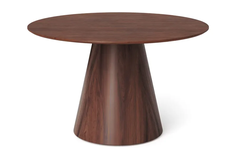 Siena Spisebord Rundt 130 cm Finér - Valnøtt - Møbler - Bord - Spisebord & kjøkkenbord