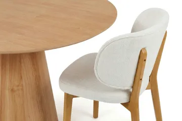 Siena spisegruppe 110 cm rund i eik med 4 Eira spisestoler - Eik - Møbler - Bord - Spisegruppe