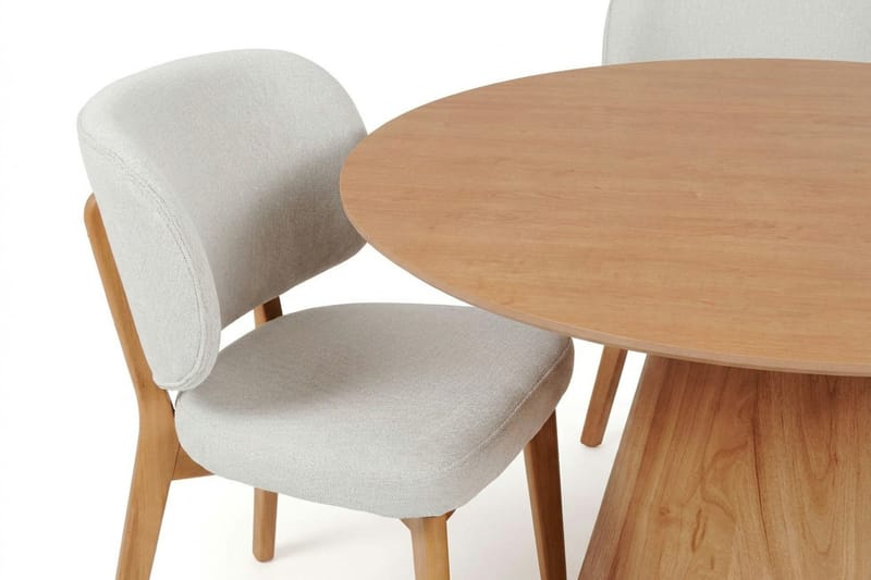 Siena Spisegruppe 130 cm rund i eik med 6 Eira spisestoler - Eik - Møbler - Bord - Spisegruppe