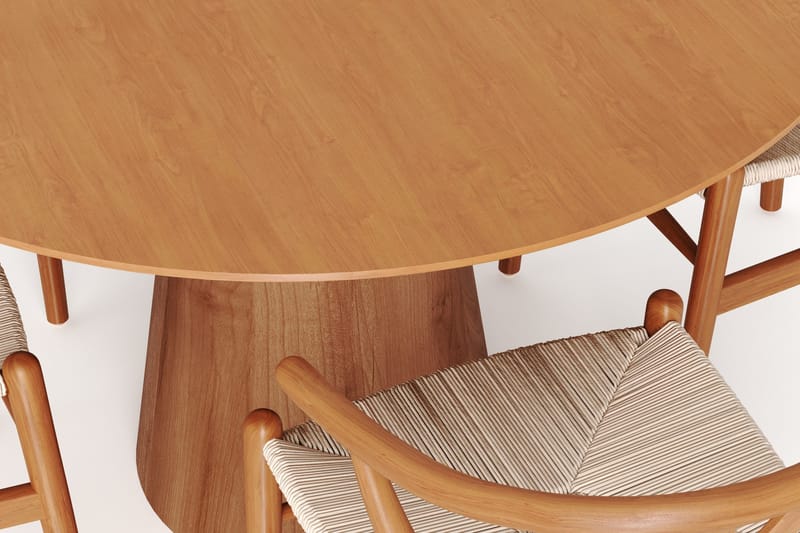 Siena Spisegruppe rund 110 cm Eik med 4 Dastoori spisestoler - Eik - Møbler - Bord - Spisegruppe