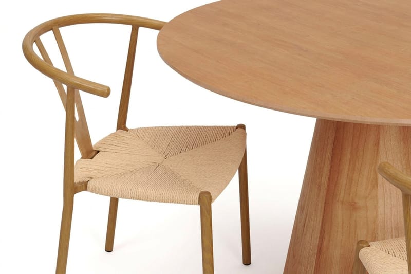 Siena spisegruppe rund 110 cm eik med 4 Elysia spisestoler - Eik - Møbler - Bord - Spisegruppe