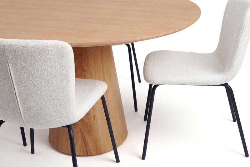 Siena spisegruppe rund 110 cm eik med 4 Katy spisestoler - Eik - Møbler - Bord - Spisegruppe