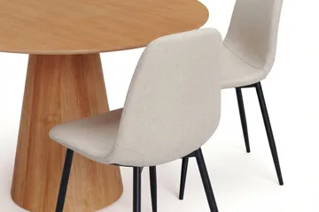 Siena spisegruppe rund 110 cm eik med 4 Nibe spisestoler - Eik - Møbler - Bord - Spisegruppe