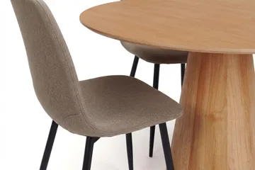 Siena spisegruppe rund 110 cm eik med 4 Nibe spisestoler - Eik - Møbler - Bord - Spisegruppe