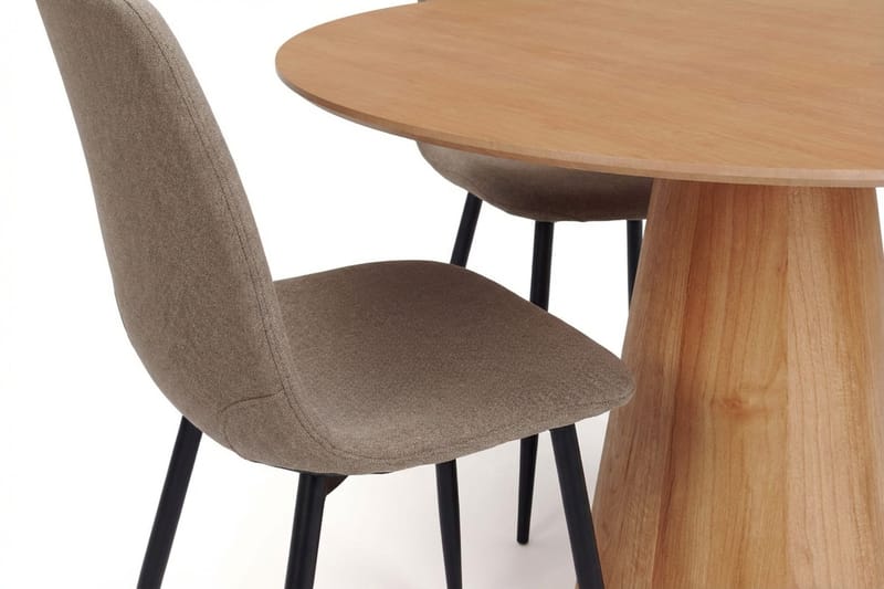 Siena spisegruppe rund 110 cm eik med 4 Nibe spisestoler - Eik - Møbler - Bord - Spisegruppe