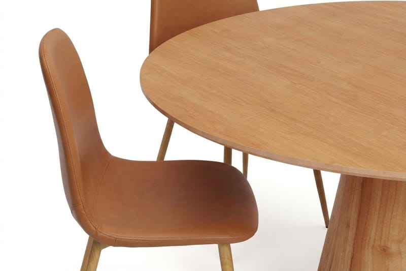 Siena spisegruppe rund 110 cm eik med 4 Nibe spisestoler - Eik - Møbler - Bord - Spisegruppe