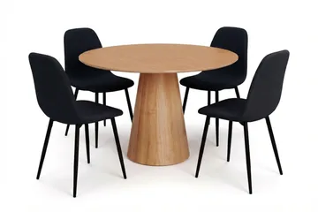 Black/metal legs black - Eik