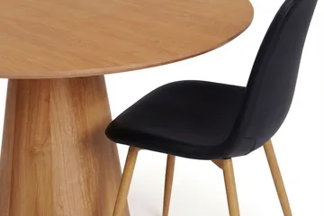 Siena spisegruppe rund 110 cm eik med 4 Nibe spisestoler - Eik - Møbler - Bord - Spisegruppe