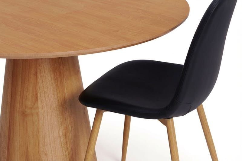 Siena spisegruppe rund 110 cm eik med 4 Nibe spisestoler - Eik - Møbler - Bord - Spisegruppe