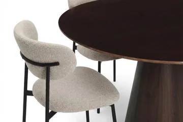 Siena spisegruppe rund 110 cm røkt eik med 4 Lucy spisestoler - Røkt eik - Møbler - Bord - Spisegruppe