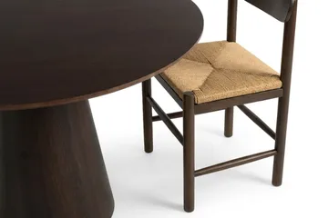 Siena spisegruppe rund 110 cm røkt eik med 4 Malte spisestoler - Møbler - Bord - Spisegruppe