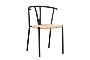 Siena spisegruppe rund 110 cm svart med 4 Elysia spisestoler - Svart - Møbler - Bord - Spisegruppe