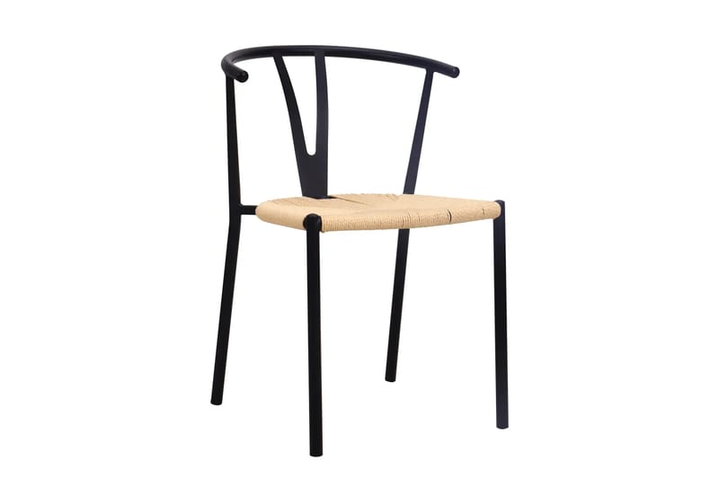 Siena spisegruppe rund 110 cm svart med 4 Elysia spisestoler - Svart - Møbler - Bord - Spisegruppe