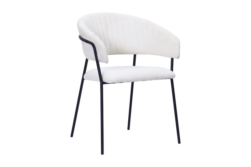 Siena spisegruppe rund 110 cm svart med 4 Karol spisestoler - Svart - Møbler - Bord - Spisegruppe