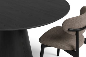 Siena spisegruppe rund 110 cm svart med 4 Molly spisestoler - Svart - Møbler - Bord - Spisegruppe