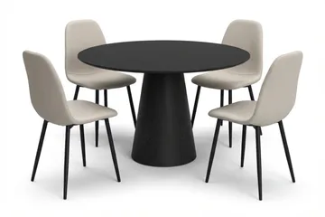 Beige/Metal legs black - Svart