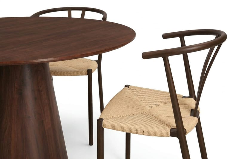 Siena spisegruppe rund 110 cm valnøtt med 4 Elysia spisestoler - Valnøtt - Møbler - Bord - Spisegruppe