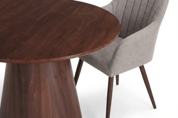 Siena spisegruppe rund 110 cm valnøtt med 4 Filippa spisestoler - Valnøtt - Møbler - Bord - Spisegruppe