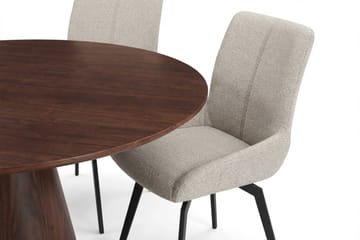 Siena spisegruppe rund 110 cm valnøtt med 4 Mora spisestoler - Valnøtt - Møbler - Bord - Spisegruppe