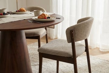 Siena spisegruppe rund 110 cm valnøtt med 4 Nala spisestoler - Valnøtt - Møbler - Bord - Spisegruppe