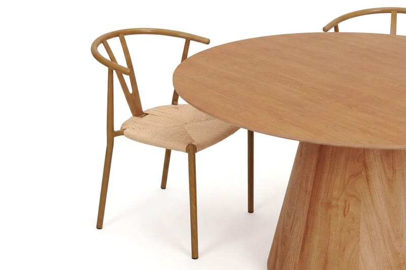 Siena spisegruppe rund 130 cm eik med 6 Elysia spisestoler - Eik - Møbler - Bord - Spisegruppe