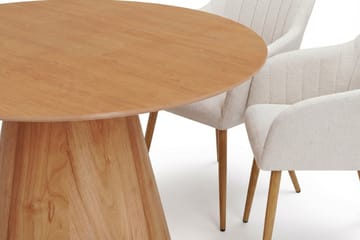 Siena spisegruppe rund 130 cm eik med 6 Filippa spisestoler - Eik - Møbler - Bord - Spisegruppe