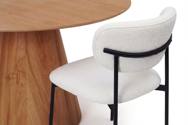 Siena spisegruppe rund 130 cm eik med 6 Lucy spisestoler - Eik - Møbler - Bord - Spisegruppe