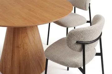 Siena spisegruppe rund 130 cm eik med 6 Lucy spisestoler - Eik - Møbler - Bord - Spisegruppe