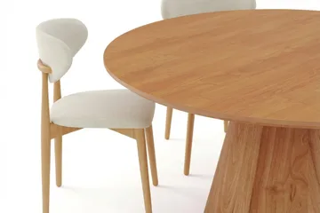 Siena spisegruppe rund 130 cm eik med 6 Molly spisestoler - Eik - Møbler - Bord - Spisegruppe