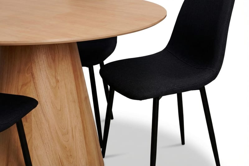 Siena spisegruppe rund 130 cm eik med 6 Nibe spisestoler - Eik - Møbler - Bord - Spisegruppe