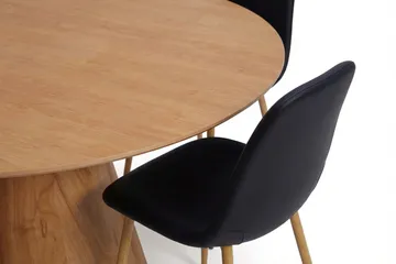 Siena spisegruppe rund 130 cm eik med 6 Nibe spisestoler - Eik - Møbler - Bord - Spisegruppe