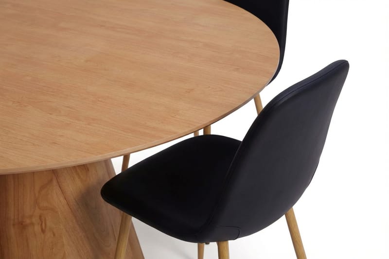 Siena spisegruppe rund 130 cm eik med 6 Nibe spisestoler - Eik - Møbler - Bord - Spisegruppe