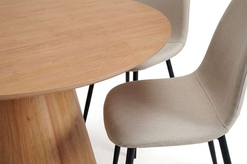 Siena spisegruppe rund 130 cm eik med 6 Nibe spisestoler - Eik - Møbler - Bord - Spisegruppe