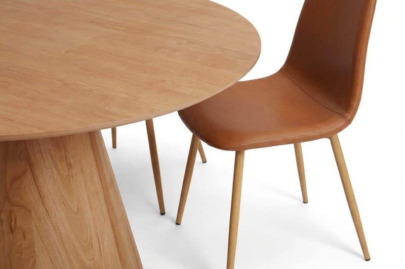 Siena spisegruppe rund 130 cm eik med 6 Nibe spisestoler - Eik - Møbler - Bord - Spisegruppe