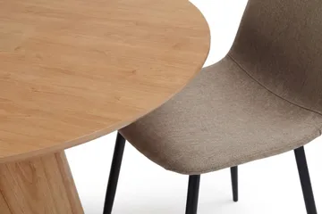Siena spisegruppe rund 130 cm eik med 6 Nibe spisestoler - Eik - Møbler - Bord - Spisegruppe
