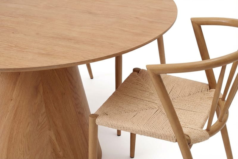 Siena spisegruppe rund 130 cm eik med 6 Winston spisestoler - Eik - Møbler - Bord - Spisegruppe