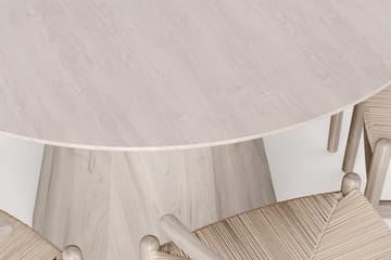 Siena spisegruppe rund 130 cm hvitlasert med 6 Dastoori spisestoler - Hvitlasert - Møbler - Bord - Spisegruppe