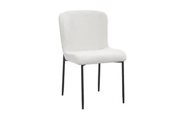 Siena spisegruppe rund 130 cm røkt eik med 6 Elsie spisestoler - Røkt eik/Hvit - Møbler - Bord - Spisegruppe