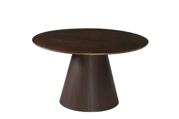 Siena spisegruppe rund 130 cm røkt eik med 6 Elsie spisestoler - Røkt eik/Hvit - Møbler - Bord - Spisegruppe