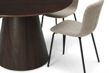 Siena spisegruppe rund 130 cm røkt eik med 6 Katy spisestoler - Røkt eik - Møbler - Bord - Spisegruppe