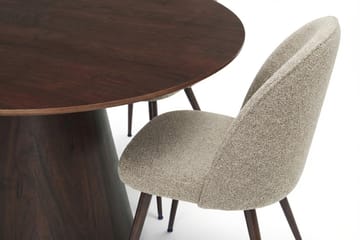 Siena spisegruppe rund 130 cm røkt eik med 6 Nibe Plus spisestoler - Røkt eik - Møbler - Bord - Spisegruppe