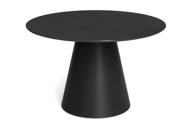 Siena spisegruppe rund 130 cm svart med 6 Gemmiano spisestoler - Svart - Møbler - Bord - Spisegruppe