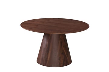 Siena Spisegruppe Rund 130 cm Valnøtt med 6 Elsie Spisestoler - Valnøtt/Grå - Møbler - Bord - Spisegruppe