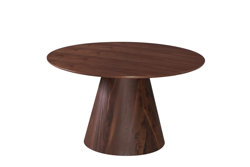 Siena Spisegruppe Rund 130 cm Valnøtt med 6 Elsie Spisestoler - Valnøtt/Grå - Møbler - Bord - Spisegruppe