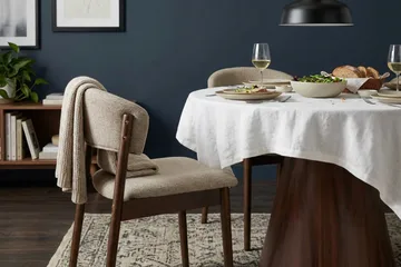 Siena spisegruppe rund 130 cm valnøtt med 6 Nala spisestoler - Valnøtt - Møbler - Bord - Spisegruppe