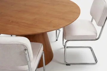 Siena spisegruppe rund 150 cm eik med 6 Milva spisestoler - Eik - Møbler - Bord - Spisegruppe